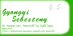 gyongyi sebesteny business card